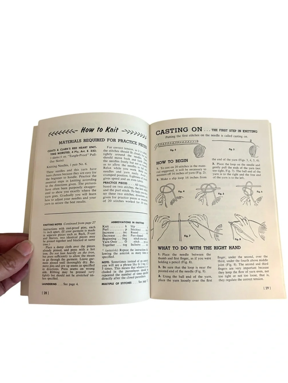 Vintage 1959 Coats & Clark's Learn How Book Crochet Knitting Tatting Embroidery